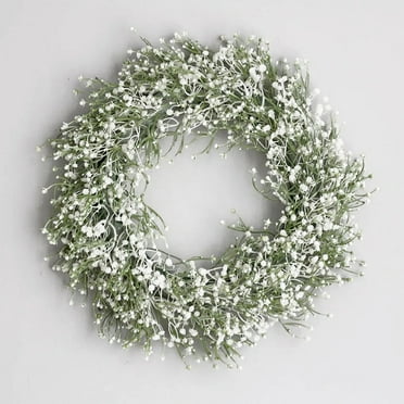 White Gypsophila Wreath Front Door Decoration Baby's Breath Wreath