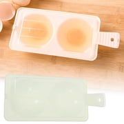 White HWHCGZ 1Pcs White 2 Slots Microwave Oven Egg Steamer Poacher Cooker, Rectangular,Poach Eggs, Boil Eggs, Cook Eggs, Steam Eggs Egg Poachers Specialty Cookware