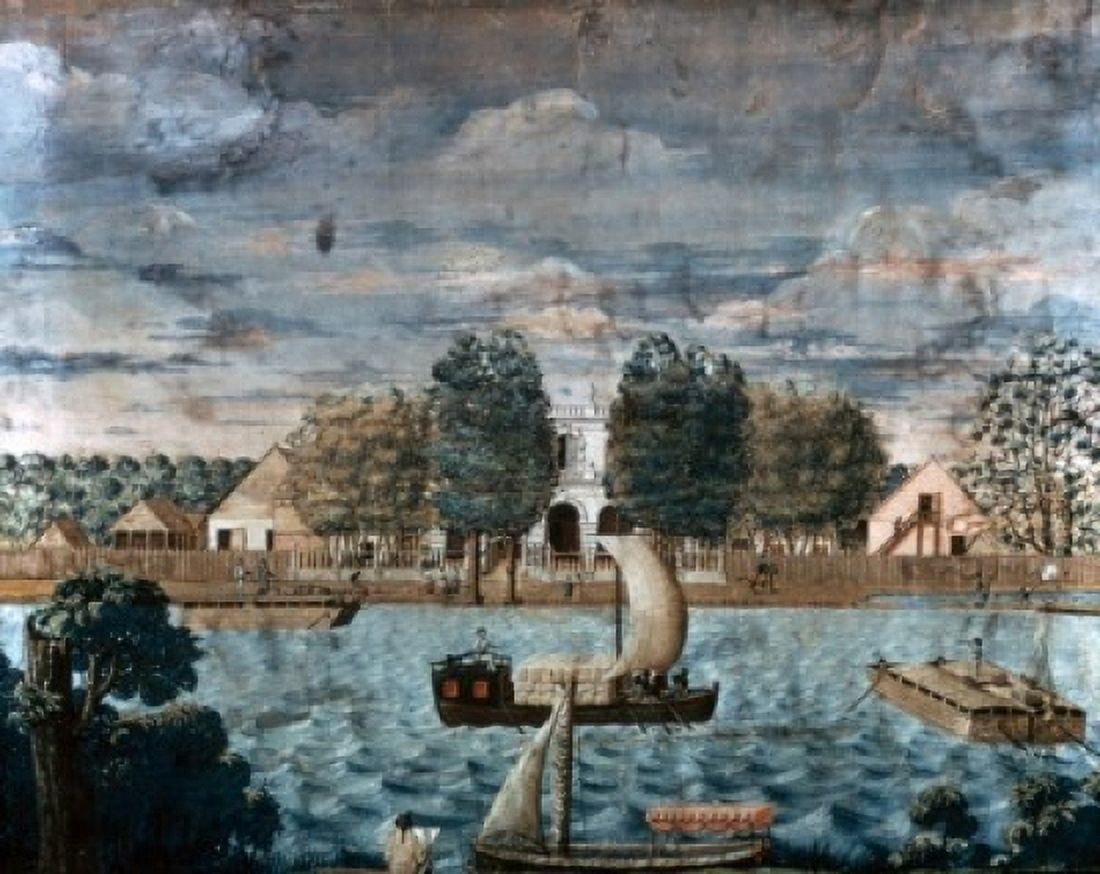 White Hall Plantation Louisiana ca 1790 Artist Unknown Canvas Art - (24 x 36)