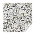 thumbnail image 1 of White Halloween Pumpkin Bat Pattern Square Tablecloth,Waterproof Square Table Cover,Wipeable Spillproof Washable Table Cover for Home Kitchen Party Decor 52"x52"(132x132cm), 1 of 6