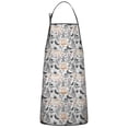 thumbnail image 1 of White Halloween Skull Pumpkin Pattern Apron-Garden Aprons for Women with Pockets-Cotton Linen Waterproof Kitchen Cooking Gardening Aprons Adjustable for Kitchen,Cooking,BBQ and Salon 33"x27", 1 of 7