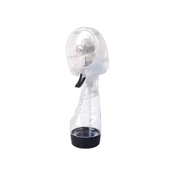 White Handheld Misting Portable Fan, Battery Powered Travel Water Mist Cooler, Mini Atomizing Summer Cooling Fan For Beach Camping Theme Park, Lightweight Kids Outdoor Accessory