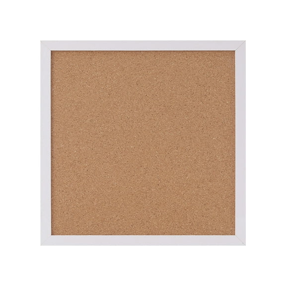 White Hanging Photo Display Board With Cork Material, Traceless Hooks And Multifunctional Display For Home Office And Dormitory Decor 11.81X11.81X0.78In 0.77Lb