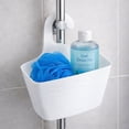 thumbnail image 1 of White Hanging Shower Caddy Organizer Plastic Basket, 1 of 6