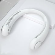 Portable Neck Fan - Rechargeable Bladeless Neck Cooling Fan with 3 Speed  For Travel, Outdoors & Sports - White