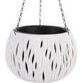 thumbnail image 1 of White Hanging planters Indoor Plants Drainage Hanging Baskets for Plants Outdoor self Watering Hanging Flower pots for Indoor Plants with Hooks Chain Orchid Fern herb Vegetable, 1 of 5