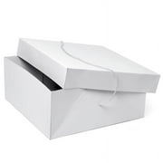 White Hat Box 18" X 18" X 7" Christmas | Quantity: 25 by Paper Mart