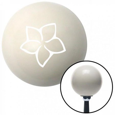 White Hawaiian Flower No. 10 Ivory Shift Knob with M16 x 1.5 Insert Shifter Auto Brody