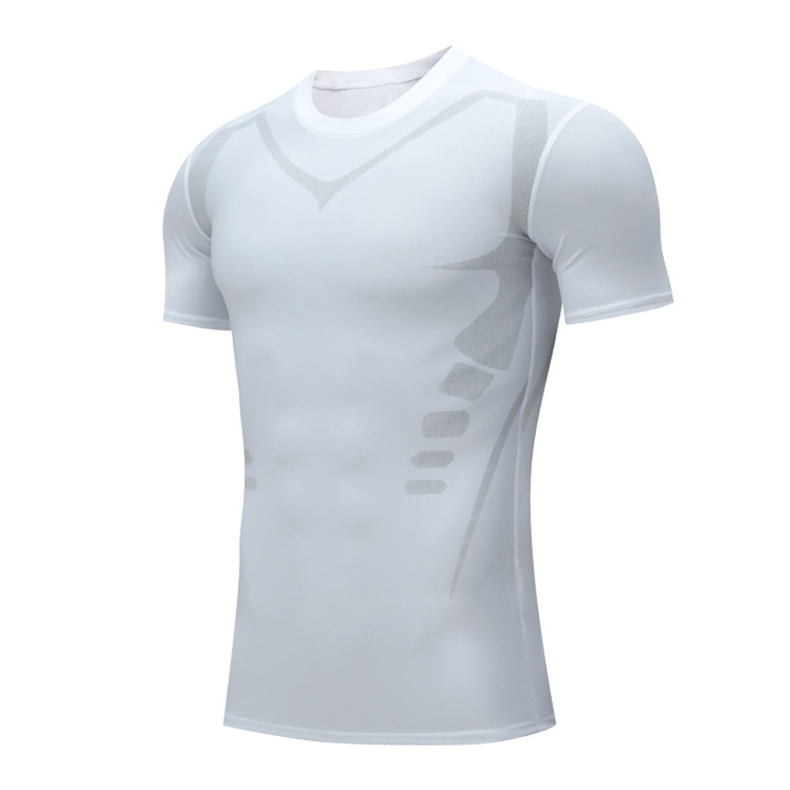 Men's Compression Shirts - Short Sleeve Workout Tops, Moisture-Wicking, 4-Way Stretch For Sports & Gym