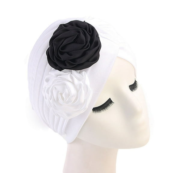 White Headband for Women Cancer Head Scarf Hat Cap Hair Scarf Turban Head Wrap Turban Hats Headwear