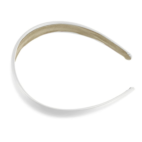Unique Bargains Leather Head Bands for Women's Hair Thick Solid Colors White 1 PCS
