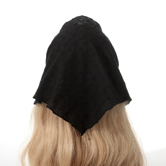 White Headscarf for Women's Hair, Bandana Headband Scarf for Women Hair Accessories(White 90% Cotton + 10% Polyester)