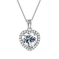 thumbnail image 1 of White Heart Necklace Women April Birthstone Necklace Diamond Crystal 925 Sterling Silver Pendant Jewelry Birthday Mother's Day Gifts Hipunk, 1 of 9