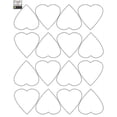 thumbnail image 1 of White Hearts Vinyl Wall Decals Girls Room Decor Stickers Includes (32) White Hearts 2.75" Each., 1 of 1