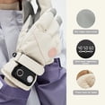 thumbnail image 1 of White Heated Gloves Electric Heated Gloves White Rechargeable Battery Powered Thermal Gloves for Winter Sports Motorcycle Riding and Outdoor Use with Three Heat Modes and Touchscreen Feature, 1 of 9