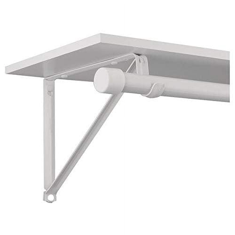White Heavy Duty Shelf and Rod Bracket