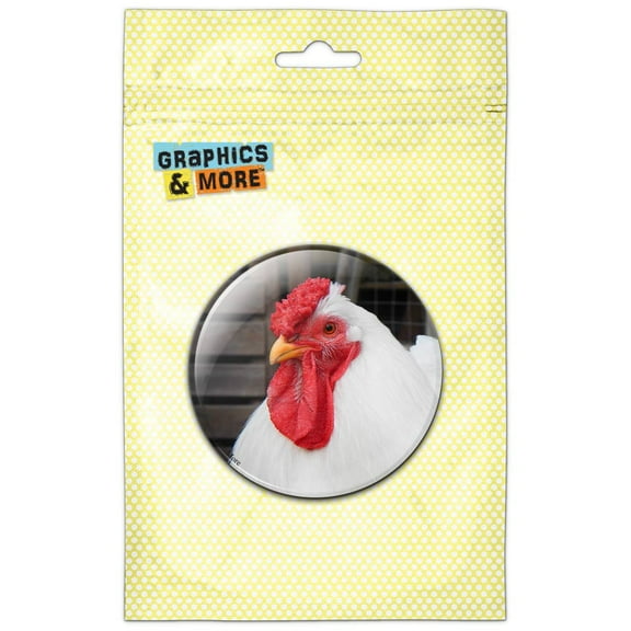 White Hen Chicken Pinback Button Pin Badge