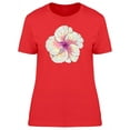 thumbnail image 1 of White Hibiscus Painting T-Shirt Women -Image by Shutterstock, Female x-Large, 1 of 2