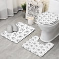 thumbnail image 1 of White Highland Cow Bathtub Bubble Pattern Bathroom Rugs Sets 3 Piece,Toilet Cover Set,Absorbent Non Slip Bathroom Mats Sets with U-Shaped Contour Rug Toilet Rug Set, 1 of 5