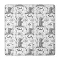 thumbnail image 1 of White Highland Cow Bathtub Flower Pattern Square Fitted Tablecloth with Elastic Edge,Square Table Cover,Washable Elastic Table Cover for Home Kitchen Party Decor 34"x34", 1 of 6