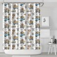 thumbnail image 1 of White Highland Cow Blue Truck Pattern Shower Curtain 72"x84" ,Bathroom Decorative Shower Curtains Set with 12 Hooks,Modern Waterproof Washable Shower Curtain, 1 of 6