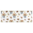 thumbnail image 1 of White Highland Cow Bucket Flower Pattern Kitchen Rug Mat,Kitchen Runner Rugs Non Skid Washable,Decorative Kitchen Floor Mats for Kitchen,Sink,Laundry,17"X47", 1 of 5