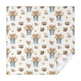 thumbnail image 1 of White Highland Cow Bucket Flower Pattern Square Tablecloth,Waterproof Square Table Cover,Wipeable Spillproof Washable Table Cover for Home Kitchen Party Decor 42"X42"(107x107cm), 1 of 6