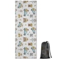 thumbnail image 1 of White Highland Cow Car Flower Pattern Hot Yoga Mat Towel Non Slip for Hot Yoga - Quick-Drying Yoga Mat Cover with 4 Corner Pockets with Travel Bag - Hot Yoga Towel Non Slip 70"x26", 1 of 6