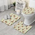 thumbnail image 1 of White Highland Cow Daisy Flower Pattern Bathroom Rugs Sets 3 Piece,Toilet Cover Set,Absorbent Non Slip Bathroom Mats Sets with U-Shaped Contour Rug Toilet Rug Set, 1 of 5