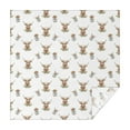 thumbnail image 1 of White Highland Cow Doll Pattern Square Tablecloth,Waterproof Square Table Cover,Wipeable Spillproof Washable Table Cover for Home Kitchen Party Decor 52"x52"(132x132cm), 1 of 6