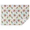 thumbnail image 1 of White Highland Cow Flower Dress Pattern Rectangle Tablecloth 60"x84",Waterproof Polyester Rectangle Table Cloth, Wipeable Spillproof Polyester Tablecloth for Dining, Camping, Indoor and Outdoor, 1 of 5