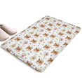 thumbnail image 1 of White Highland Cow Flower Flannel Non Slip Door Rugs,Washable Door Mats Indoor,Decorative Door Mats,Dirt-Resistant and Absorbent Doormat for Entrance,Bedroom,Kitchen,Bathroom,23.5"x16", 1 of 5