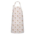 thumbnail image 1 of White Highland Cow Flower Pattern Apron-Garden Aprons for Women with Pockets-Cotton Linen Waterproof Kitchen Cooking Gardening Aprons Adjustable for Kitchen,Cooking,BBQ and Salon 33x27 Inch, 1 of 7