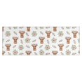 thumbnail image 1 of White Highland Cow Flower Pattern Kitchen Rug Mat,Kitchen Runner Rugs Non Skid Washable,Decorative Kitchen Floor Mats for Kitchen,Sink,Laundry,17"X47", 1 of 5
