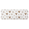 thumbnail image 1 of White Highland Cow Flower Pattern Kitchen Rug Mat,Kitchen Runner Rugs Non Skid Washable,Decorative Kitchen Floor Mats for Kitchen,Sink,Laundry,17"x47.2", 1 of 7