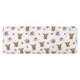 thumbnail image 1 of White Highland Cow Flower Pattern Kitchen Rug Mat,Kitchen Runner Rugs Non Skid Washable,Decorative Kitchen Floor Mats for Kitchen,Sink,Laundry,17"x47.2", 1 of 7