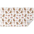 thumbnail image 1 of White Highland Cow Flower Pattern Rectangle Tablecloth 60"x102",Waterproof Polyester Rectangle Table Cloth, Wipeable Spillproof Polyester Tablecloth for Dining, Camping, Indoor and Outdoor, 1 of 6