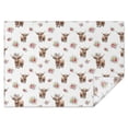 thumbnail image 1 of White Highland Cow Flower Pattern Rectangle Tablecloth 60"x84",Waterproof Polyester Rectangle Table Cloth, Wipeable Spillproof Polyester Tablecloth for Dining, Camping, Indoor and Outdoor, 1 of 5