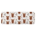 thumbnail image 1 of White Highland Cow Hat Dress Pattern Kitchen Rug Mat,Kitchen Runner Rugs Non Skid Washable,Decorative Kitchen Floor Mats for Kitchen,Sink,Laundry,17"x47.2", 1 of 7