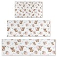 thumbnail image 1 of White Highland Cow Pattern Kitchen Rugs Sets Of 3,Kitchen Runner Rugs Non Skid Washable,Decorative Kitchen Floor Mats for Kitchen,Sink,Laundry,17"x30"+ 17"x47" + 17"x59", 1 of 6