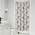 thumbnail image 1 of White Highland Cow Pattern Shower Curtain 36"x72" ,Bathroom Decorative Shower Curtains Set with 12 Hooks,Modern Waterproof Washable Shower Curtain, 1 of 6