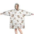 thumbnail image 1 of White Highland Cow Pattern Wearable Oversized Blanket,Wearable Blanket Hoodie for Adults,Cozy Hooded Blankets with Super Pockets,Super Warm Fuzzy Pullover for Women & Men, 1 of 6