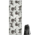 thumbnail image 1 of White Highland Cow Sketch Pattern Hot Yoga Mat Towel Non Slip for Hot Yoga - Quick-Drying Yoga Mat Cover with 4 Corner Pockets with Travel Bag - Hot Yoga Towel Non Slip 70"x26", 1 of 6