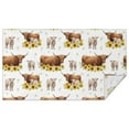 thumbnail image 1 of White Highland Cow Sunflower Calf Pattern Rectangle Tablecloth 60"x102",Waterproof Polyester Rectangle Table Cloth, Wipeable Spillproof Polyester Tablecloth for Dining, Camping, Indoor and Outdoor, 1 of 6