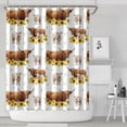 thumbnail image 1 of White Highland Cow Sunflower Calf Pattern Shower Curtain 84"x72" ,Bathroom Decorative Shower Curtains Set with 12 Hooks,Modern Waterproof Washable Shower Curtain, 1 of 6
