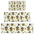 thumbnail image 1 of White Highland Cow Sunflower Hat Pattern Kitchen Rugs Sets Of 3,Kitchen Runner Rugs Non Skid Washable,Decorative Kitchen Floor Mats for Kitchen,Sink,Laundry,17"x30"+ 17"x47" + 17"x59", 1 of 6