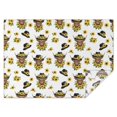 thumbnail image 1 of White Highland Cow Sunflower Hat Pattern Rectangle Tablecloth 60"x84",Waterproof Polyester Rectangle Table Cloth, Wipeable Spillproof Polyester Tablecloth for Dining, Camping, Indoor and Outdoor, 1 of 5