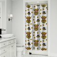 thumbnail image 1 of White Highland Cow Sunflower Hat Pattern Shower Curtain 36"x72" ,Bathroom Decorative Shower Curtains Set with 12 Hooks,Modern Waterproof Washable Shower Curtain, 1 of 6