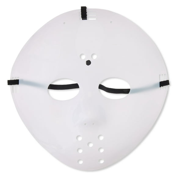 White Hockey Mask for Adults, White, Halloween Costume Accessory for Adults, by Way to Celebrate