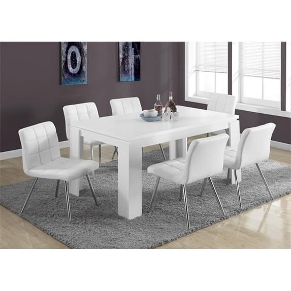 White Hollow Core 36 x 60 in. Dining Table